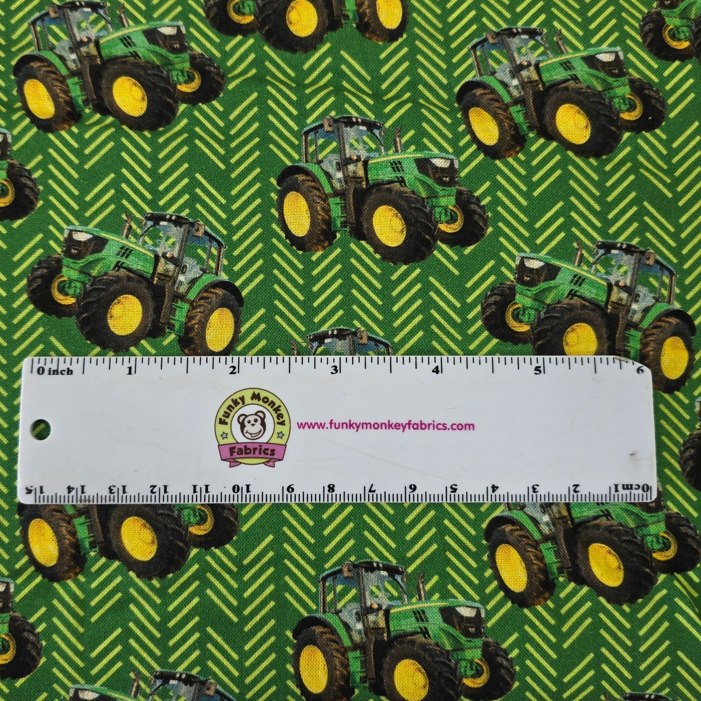 Green Tractors - KK Fabrics Cotton