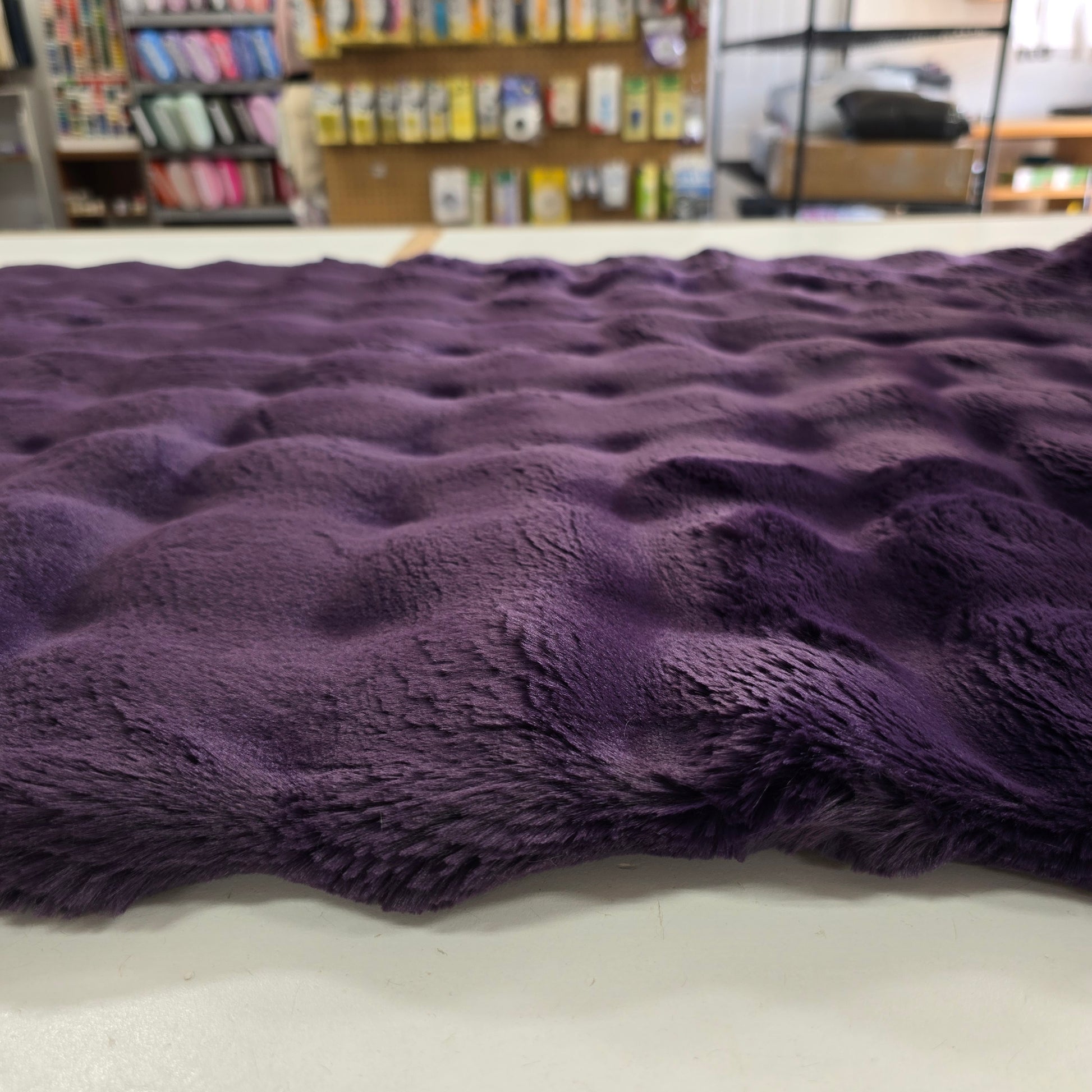 Purple Velvet Powderpuff - Shannon Fabrics Cuddle Minky