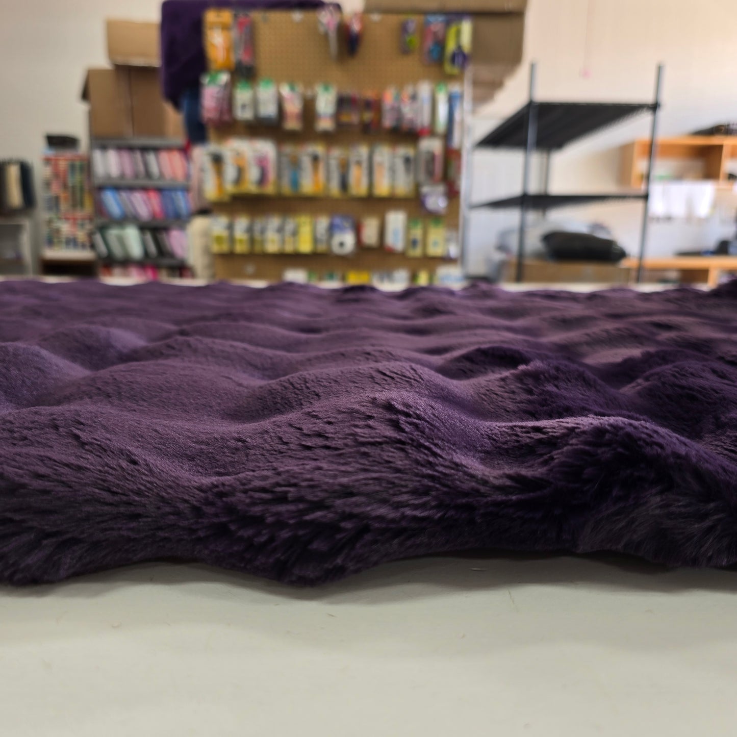 Purple Velvet Powderpuff - Shannon Fabrics Cuddle Minky