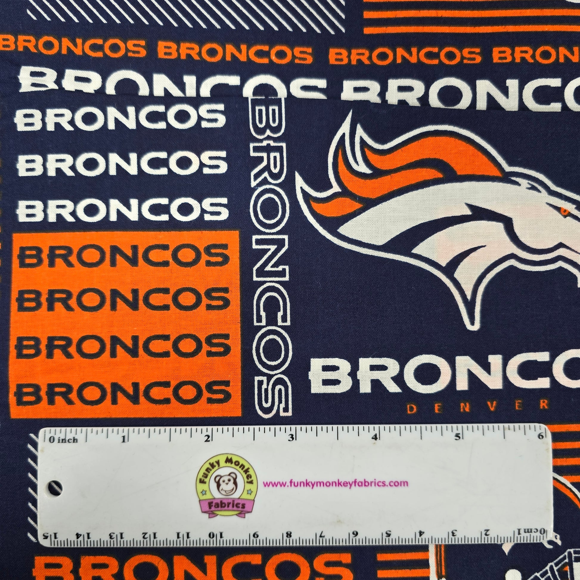 NFL Wide Denver Broncos - Fabric Traditions Cotton