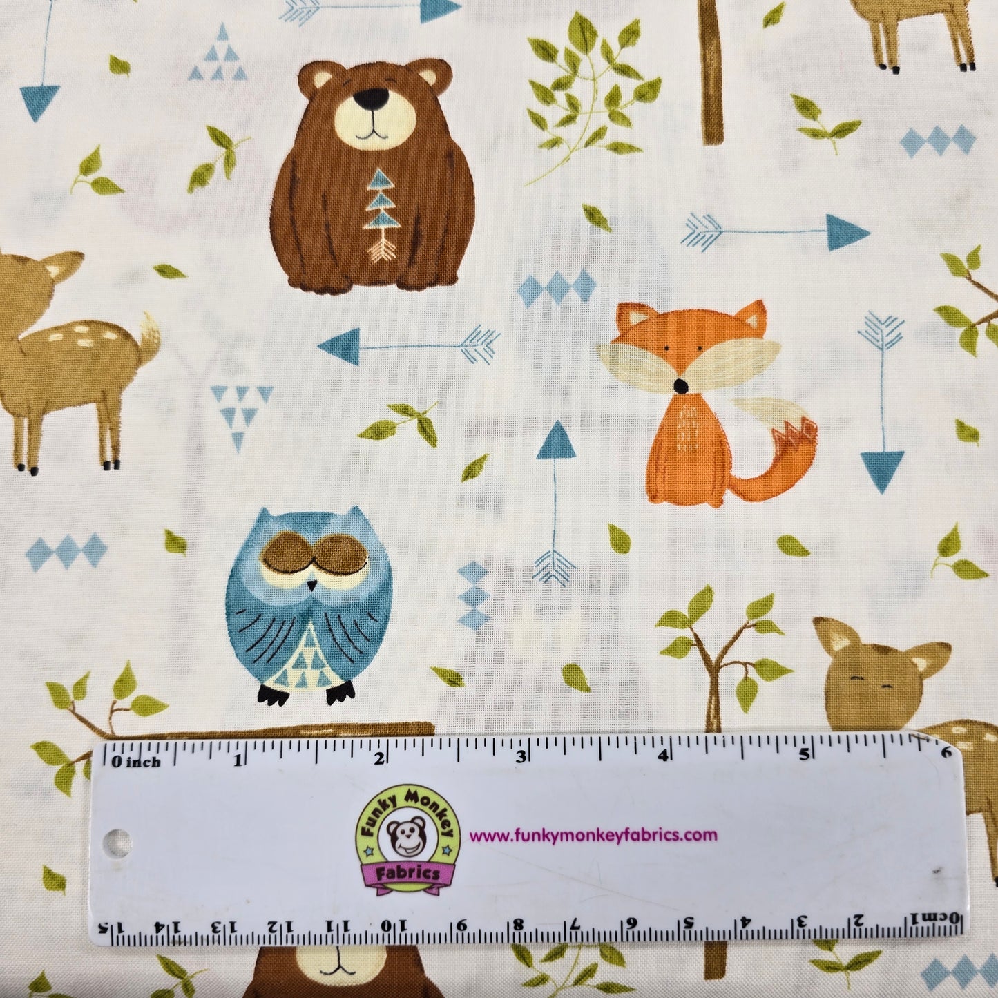 Winsome Critters on White - Wilmington Prints Cotton