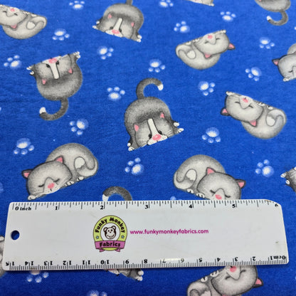 Cats on Blue - AE Nathan Flannel