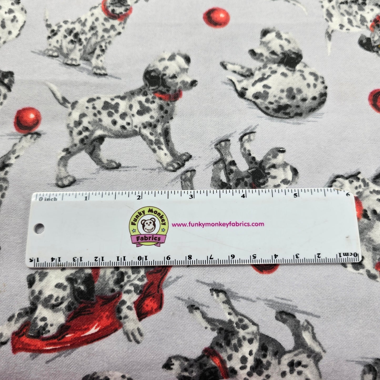 Dalmations on Grey - AE Nathan Flannel
