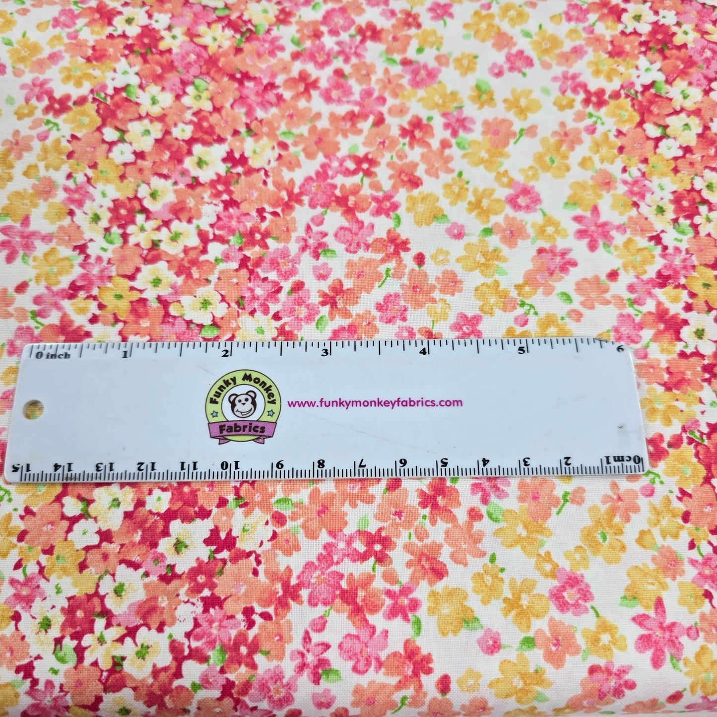 Red Floral Calico - Fabric Traditions Cotton