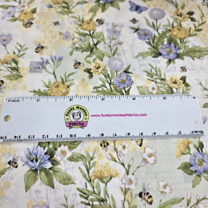 Sweet as Can Bee Floral - Springs Creative Cotton
