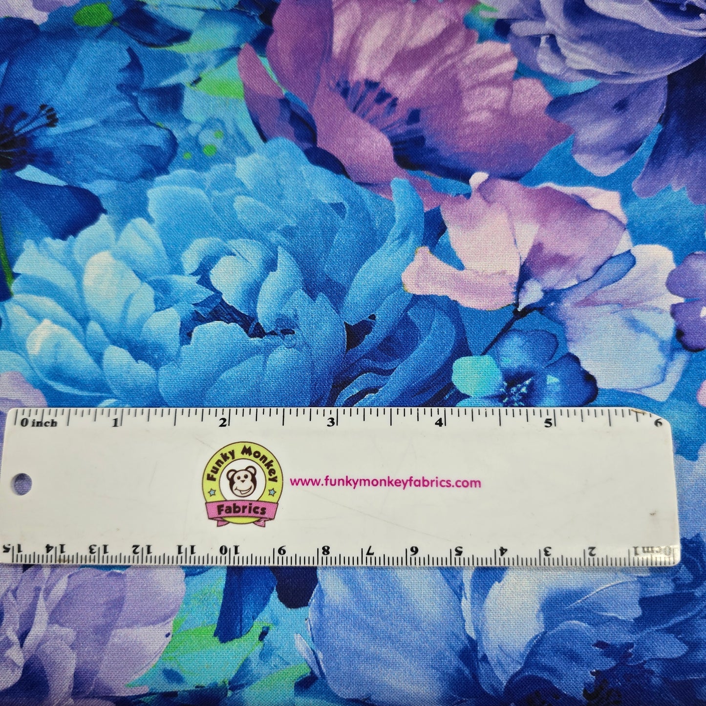 Navy Tossed Floral Bouquet - Timeless Treasures Cotton