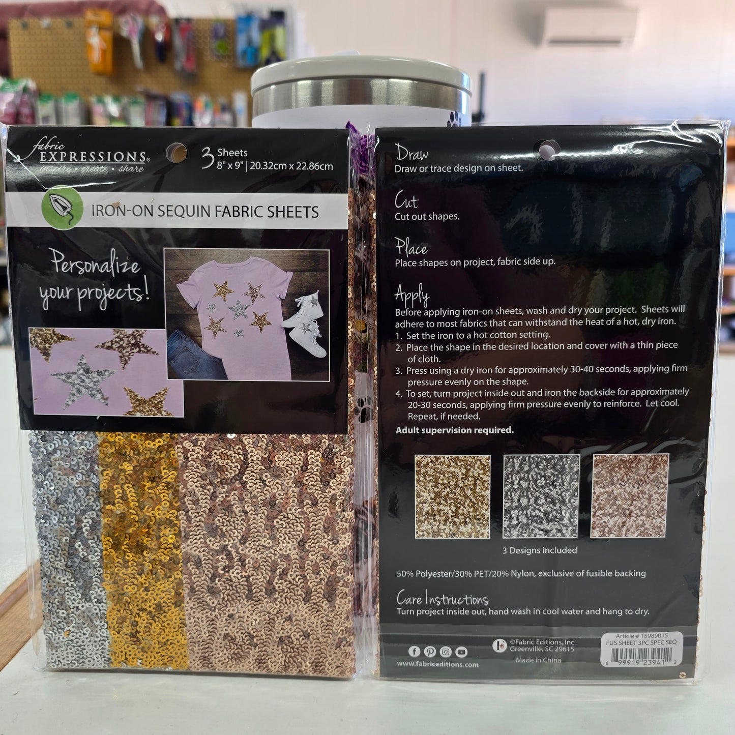 Iron-On Sequin Fabric Sheets