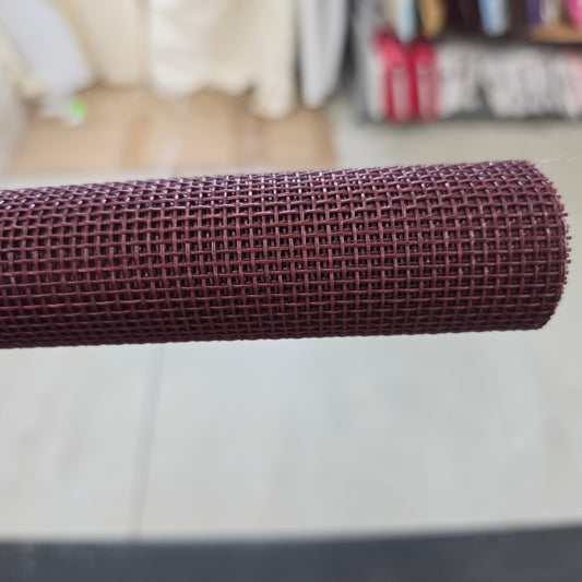 Burgundy Vinyl Bag Mesh Roll