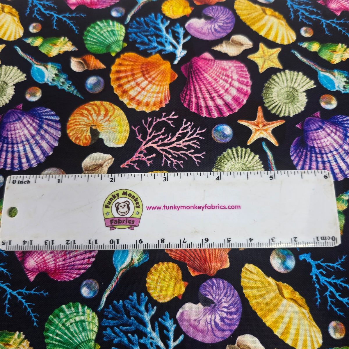 Pearls and Seashells Navy - Divine Oceana - Michael Miller Cotton