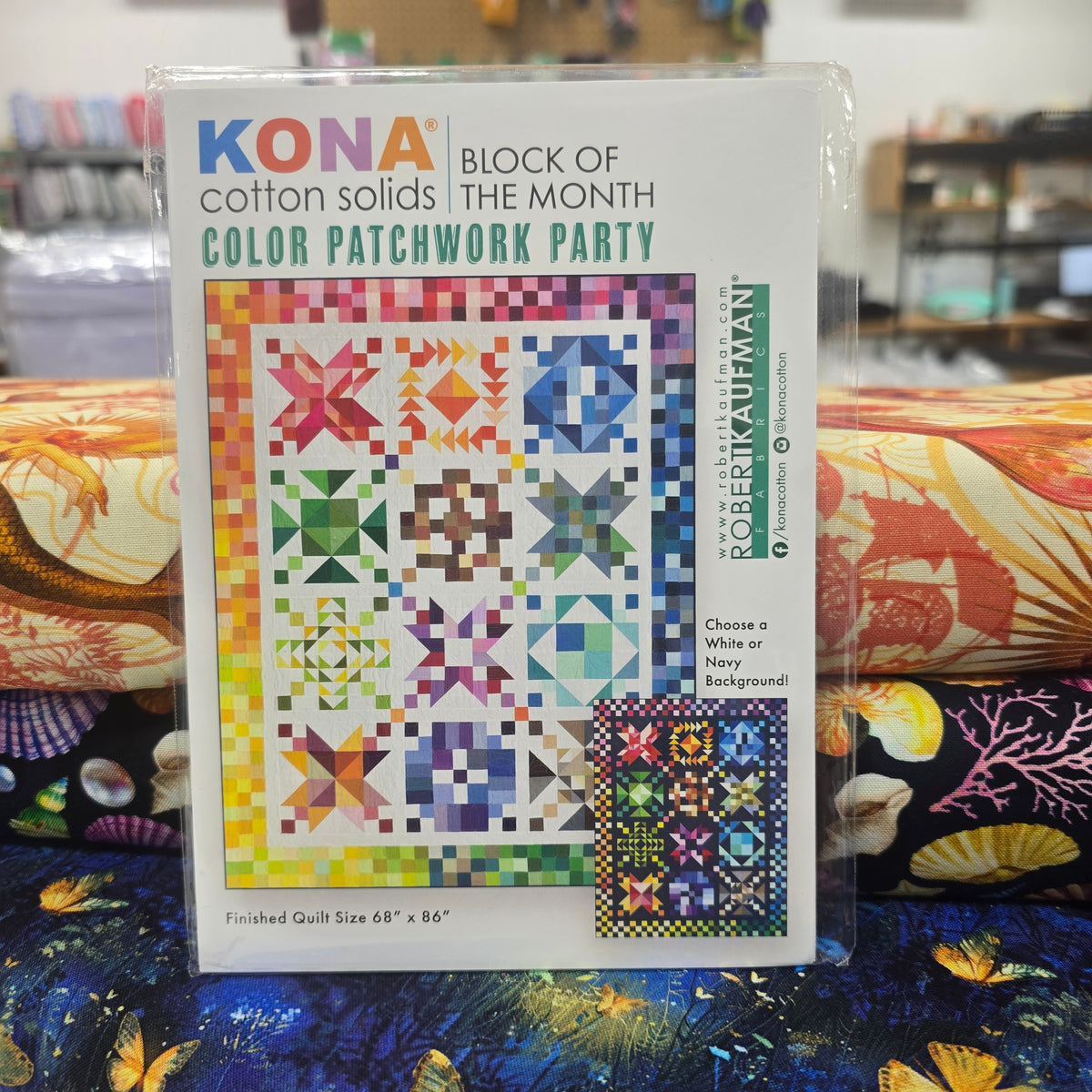 Kona 2026 BOM Color Patchwork Party Pattern Card Set