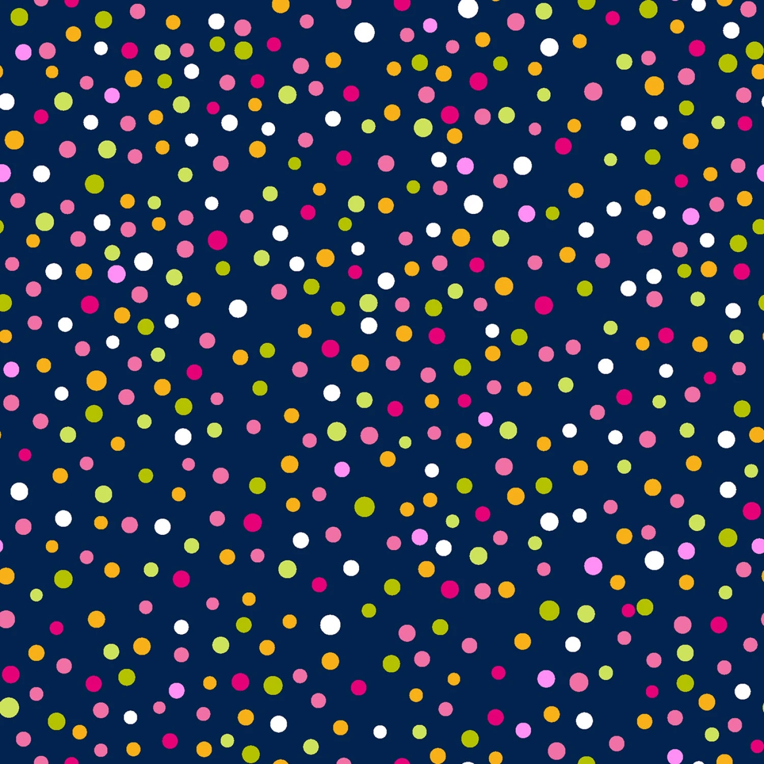Multi Dots Navy - 3 Wishes Cotton