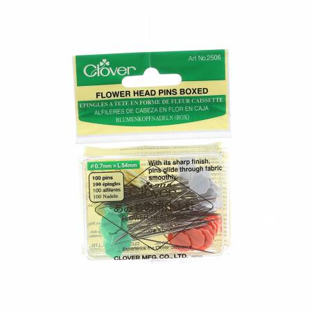 Clover Flower Head Pins - 100 pack (2506CV)