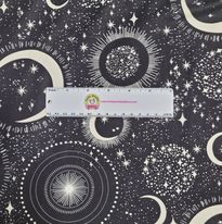 Black Space Glow in the Dark - Timeless Treasures Cotton - 1/2 yard (CG7431-BLK)