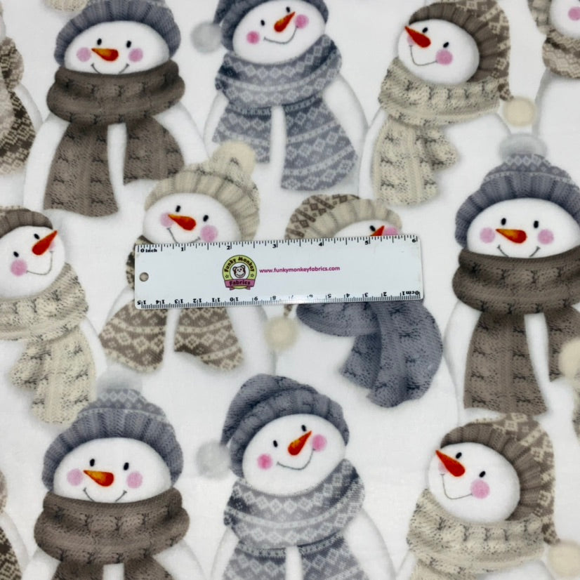 Simply Taupe Snow Day Digital - Shannon Fabrics Cuddle Minky