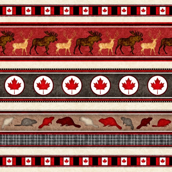 Great White North Canadian Stripe - Windham Fabrics Cotton