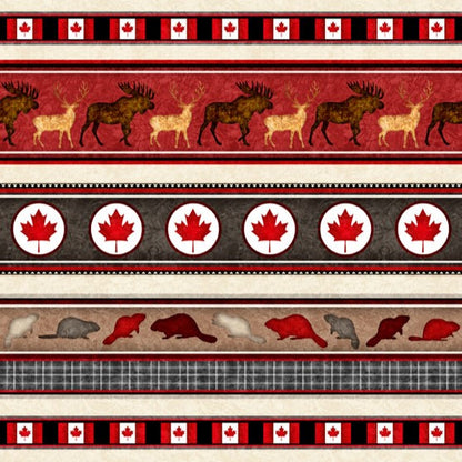 Great White North Canadian Stripe - Windham Fabrics Cotton