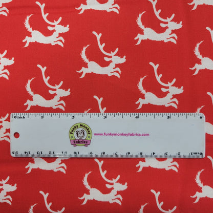 Red Grinch Dogs Dr. Seuss - Robert Kaufman Cotton (ADE202813)