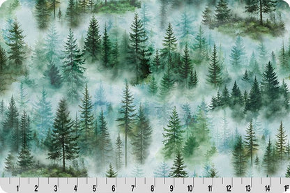 Hoffman Pine Trees Forest - Shannon Fabrics Cuddle Minky