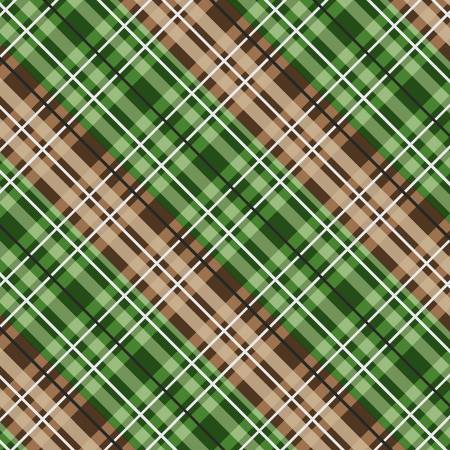 CLEARANCE Green/Brown Plaid - Wilmington Flannel