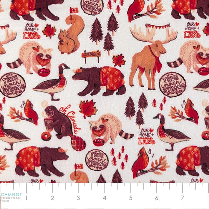 Canadian Animals - Camelot Flannel