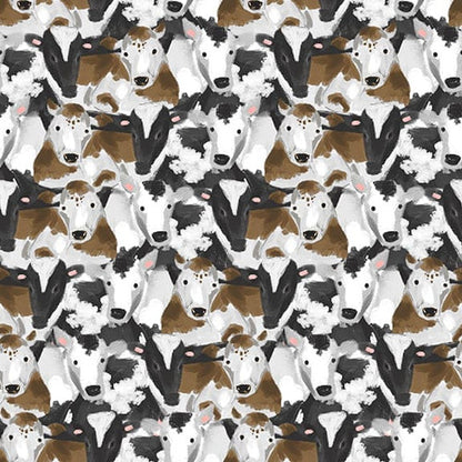 Cow Collage - Blank Cotton