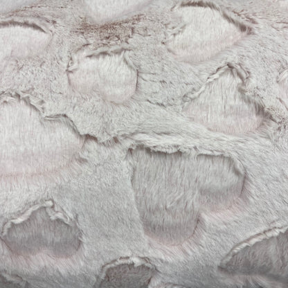 Rosewater Heather Hearts Luxe - Shannon Fabrics Cuddle Minky
