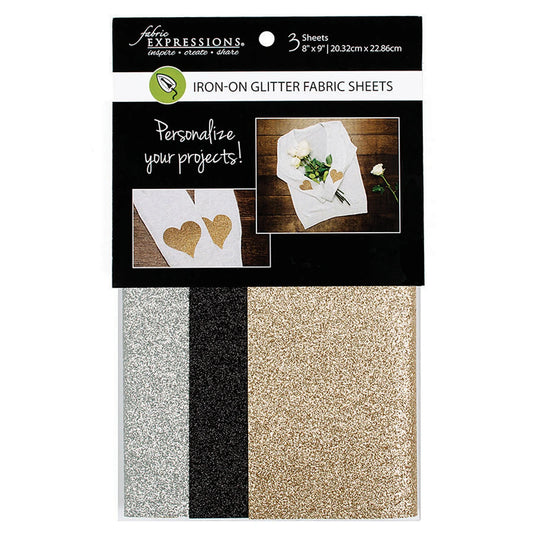 Basic - Iron-On Glitter Fabric Sheets