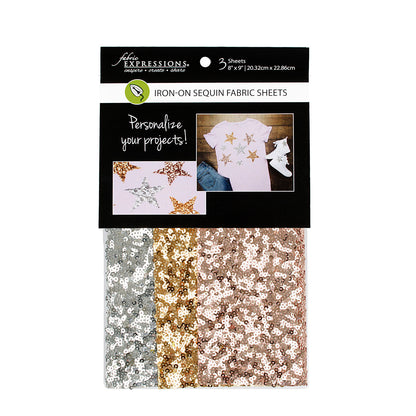 Iron-On Sequin Fabric Sheets