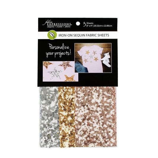 Iron-On Sequin Fabric Sheets