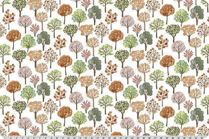 Leafy Lane Autumn Digital - Shannon Fabrics Cuddle Minky