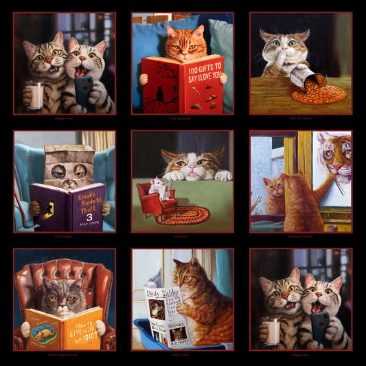 Cat's Meow Block Panel - Elizabeth Studios Cotton