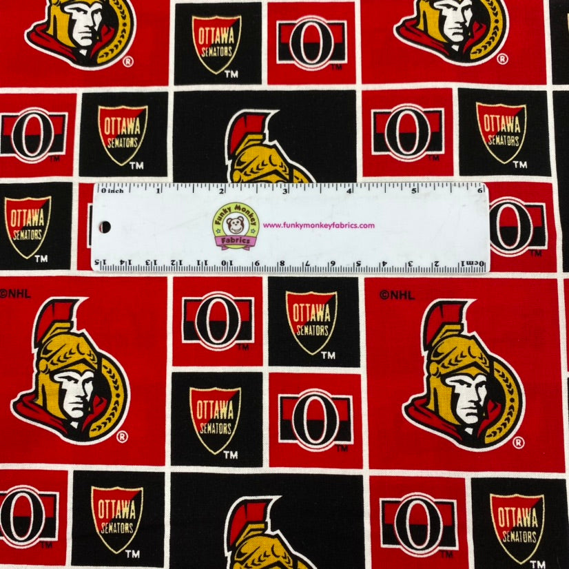 NHL Ottawa Senators Cotton - Sykel Enterprises - 1/2 yard