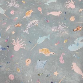 CLEARANCE Sea Life Dolphin - Robert Kaufman Cotton