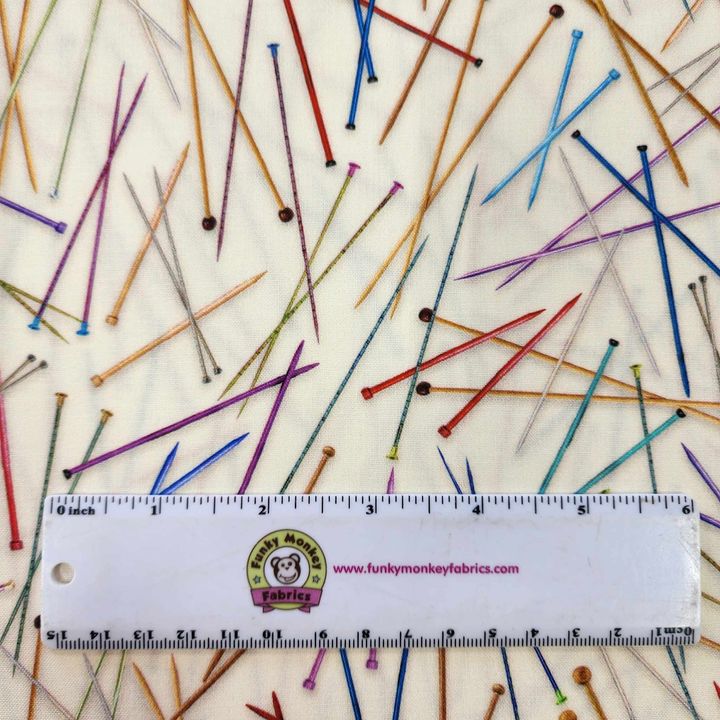 CLEARANCE Cream Needlecraft - Michael Miller Cotton