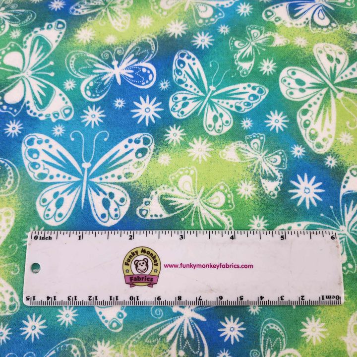 Blue/Green Butterflies Comfy - AE Nathan Flannel