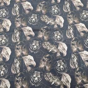 CLEARANCE Spirit Animals Postcards Brown - Camelot Cotton