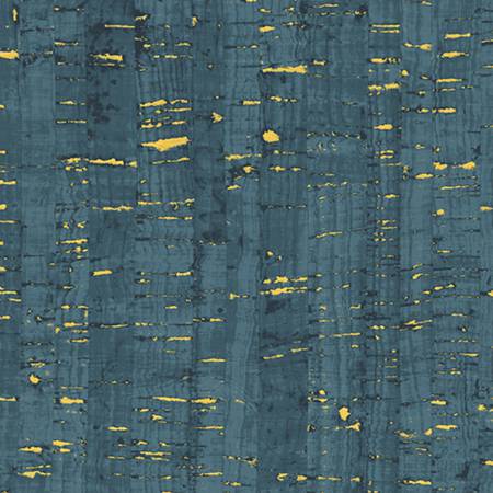 Teal Metallic Cork Like Appearance - Windham Fabrics Cotton
