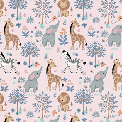 Magical Safari Light Pink - Camelot Flannel