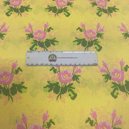 CLEARANCE In Bloom Yellow - Fabric Editions Cotton