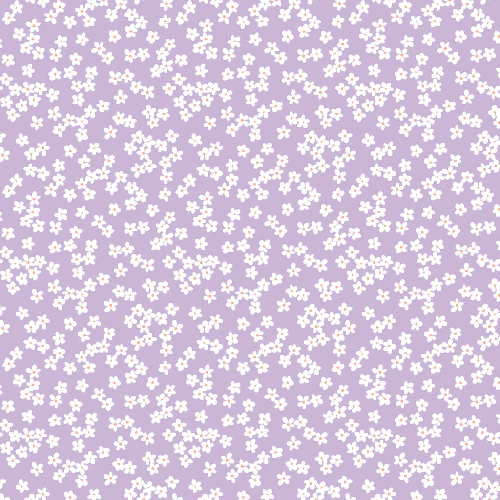 Light Purple Floral Clusters - Camelot Cotton