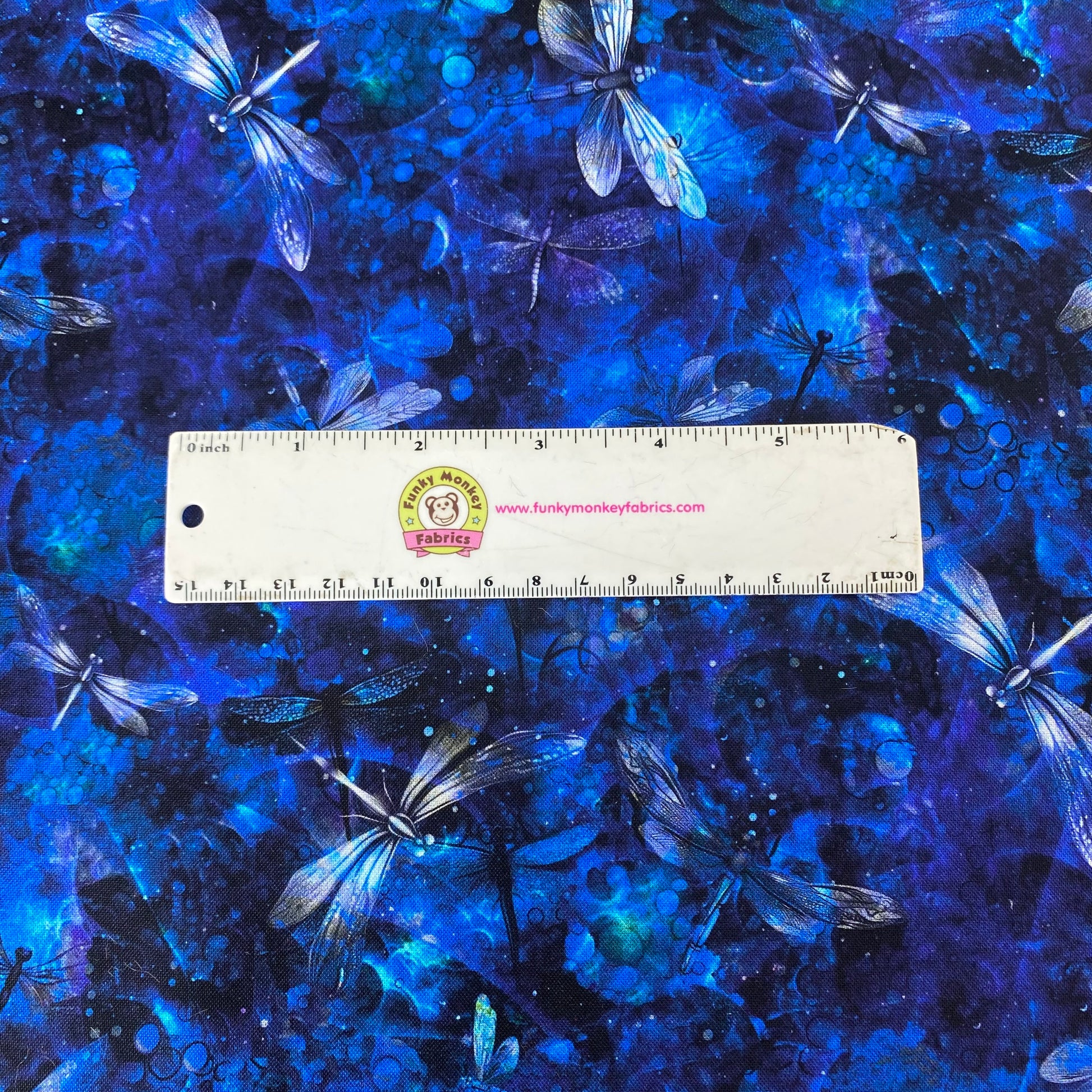 Night Tossed Dragonflies & Spots - Timeless Treasures Cotton