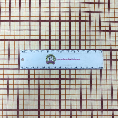 Cream Plaid - Pumpkin Spice Season - Camelot Cotton