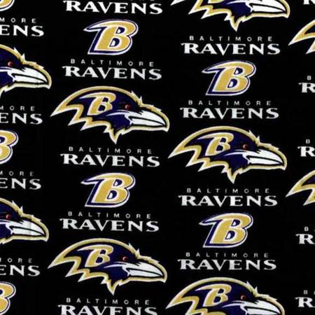 Black Baltimore Ravens - Fabric Traditions Cotton (6041-D