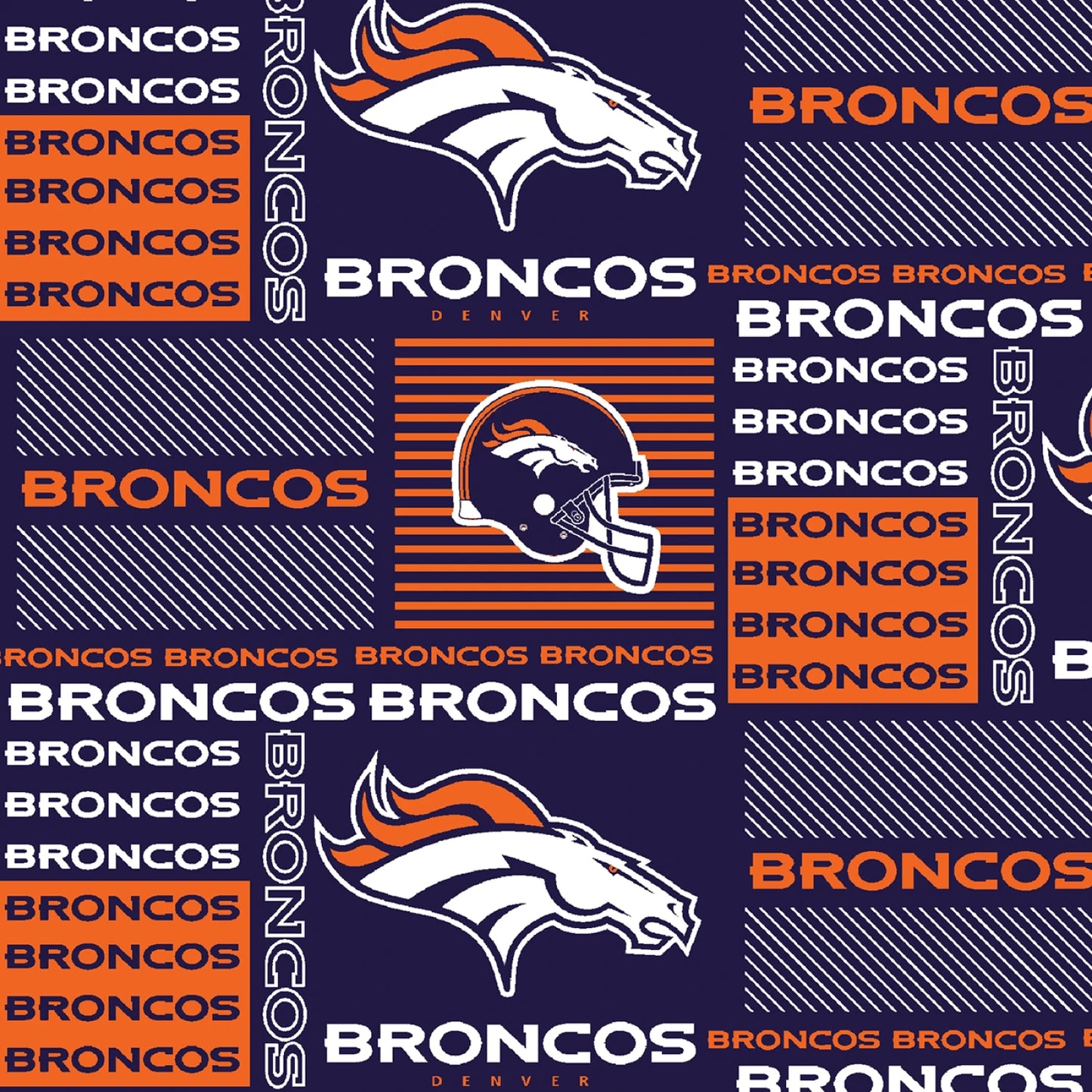 NFL Wide Denver Broncos - Fabric Traditions Cotton