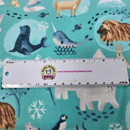 Teal Polar Pals - Windham Flannel