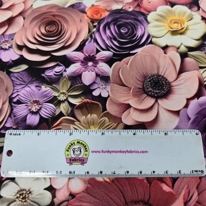 Peach Floral - Another Dimension - Studio E Cotton