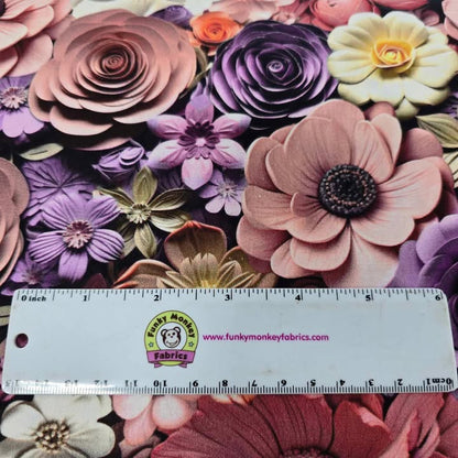 Peach Floral - Another Dimension - Studio E Cotton