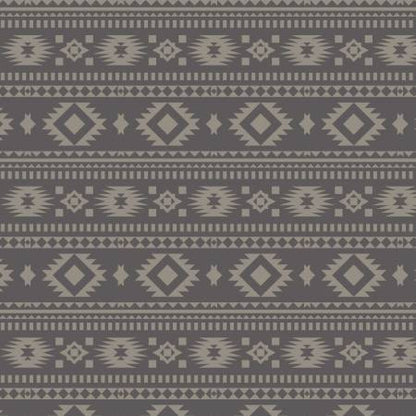 CLEARANCE Geometric Stripe Charcoal Grey - Camelot Flannel