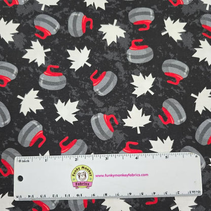 Curling Leafs and Stones - Mook Fabrics Cotton