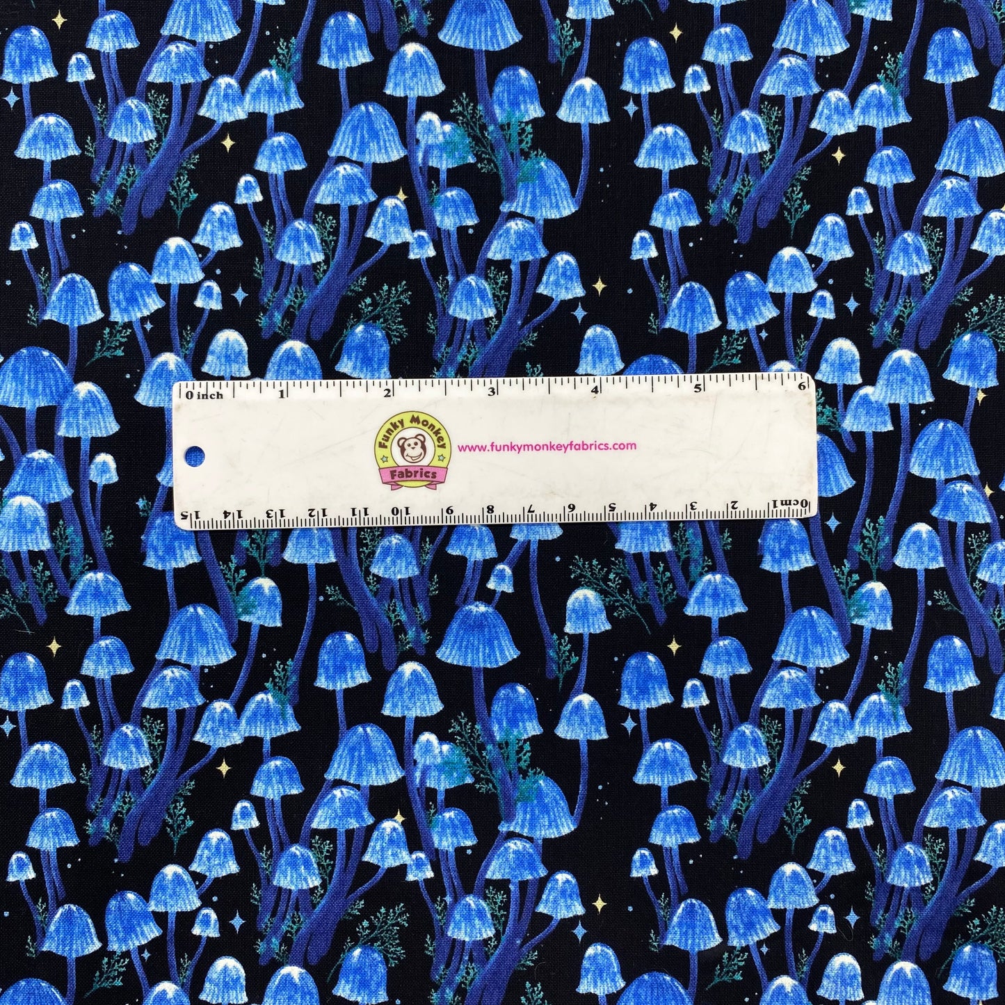 Black Mushrooms Glow in the Dark - Blank Cotton